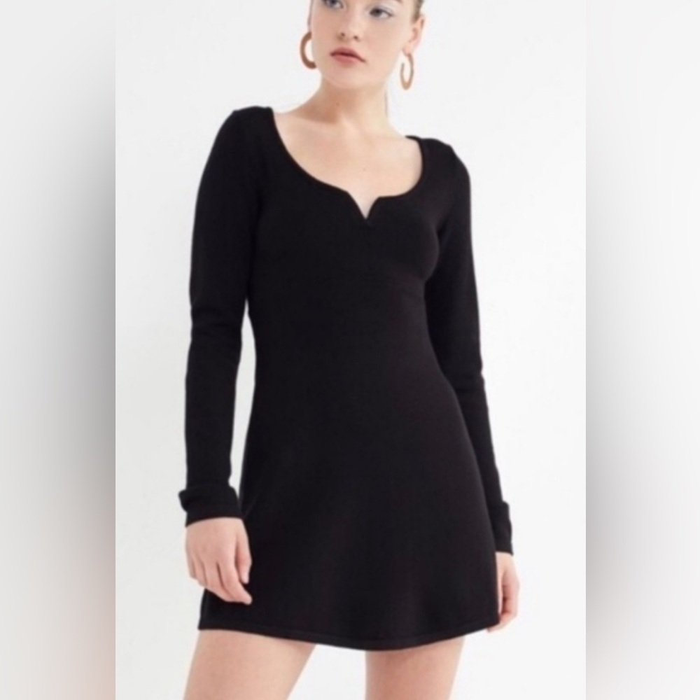 Urban Outfitters Black Long Sleeve Dress